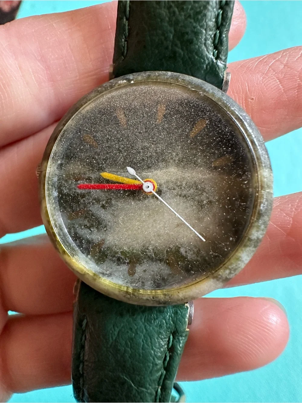 Vintage Connemara Marble Leather Band Watch Needs Battery